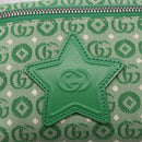 GUCCI Children's Sherry Line Waist Bag Canvas Green Silver 502095 Auth BA13773V-19