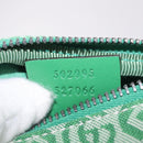 GUCCI Children's Sherry Line Waist Bag Canvas Green Silver 502095 Auth BA13773V-10
