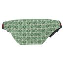 GUCCI Children's Sherry Line Waist Bag Canvas Green Silver 502095 Auth BA13773V-2
