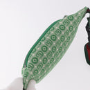 GUCCI Children's Sherry Line Waist Bag Canvas Green Silver 502095 Auth BA13773V-6