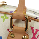 LOUIS VUITTON Monogram Multicolor Trouville Hand Bag White M92663 Auth BA13774V-9