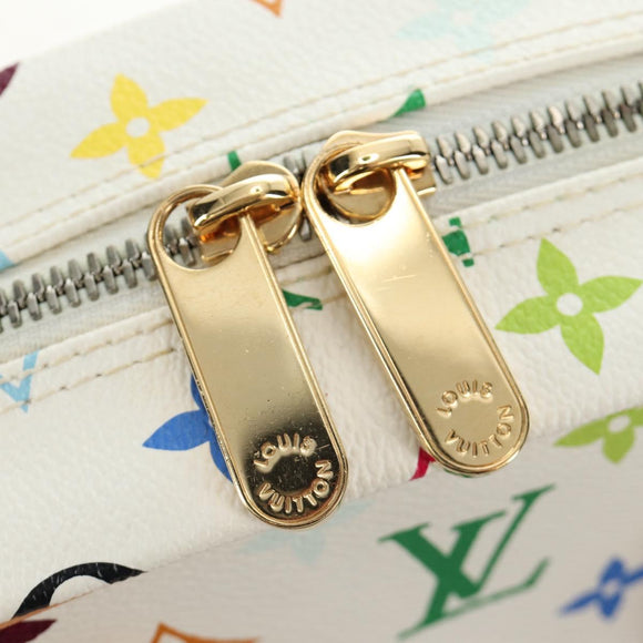 LOUIS VUITTON Monogram Multicolor Trouville Hand Bag White M92663 Auth BA13774V