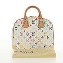 LOUIS VUITTON Monogram Multicolor Trouville Hand Bag White M92663 Auth BA13774V-12