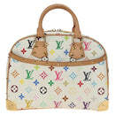LOUIS VUITTON Monogram Multicolor Trouville Hand Bag White M92663 Auth BA13774V-13