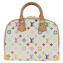 LOUIS VUITTON Monogram Multicolor Trouville Hand Bag White M92663 Auth BA13774V-2