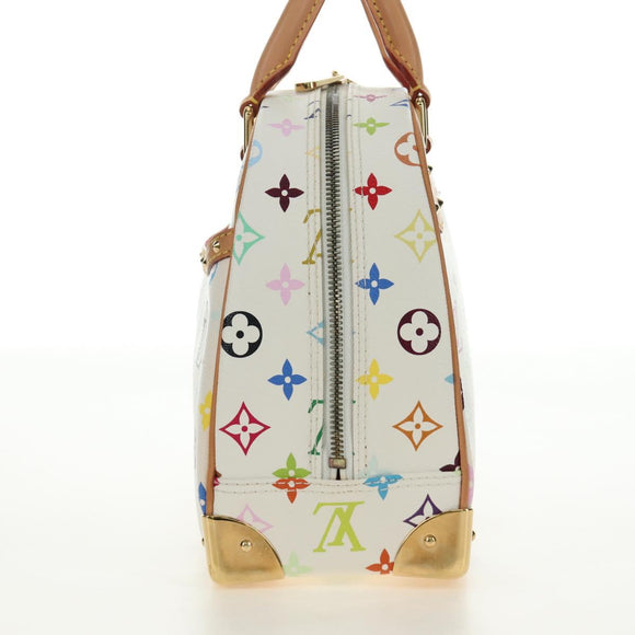 LOUIS VUITTON Monogram Multicolor Trouville Hand Bag White M92663 Auth BA13774V