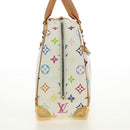 LOUIS VUITTON Monogram Multicolor Trouville Hand Bag White M92663 Auth BA13774V-4
