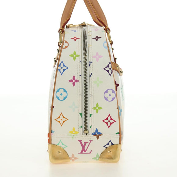 LOUIS VUITTON Monogram Multicolor Trouville Hand Bag White M92663 Auth BA13774V