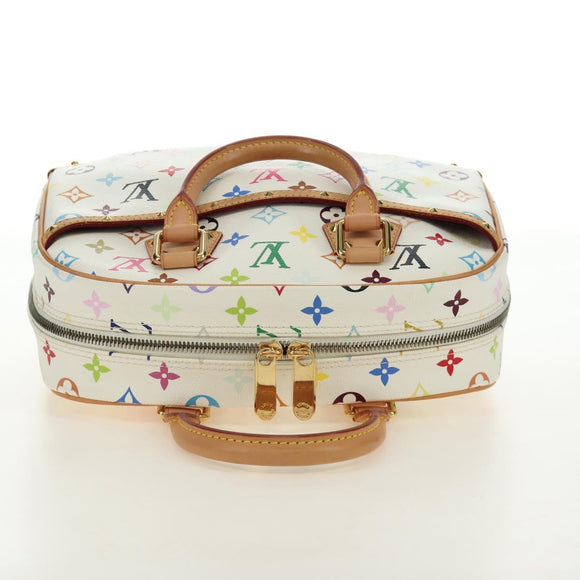 LOUIS VUITTON Monogram Multicolor Trouville Hand Bag White M92663 Auth BA13774V