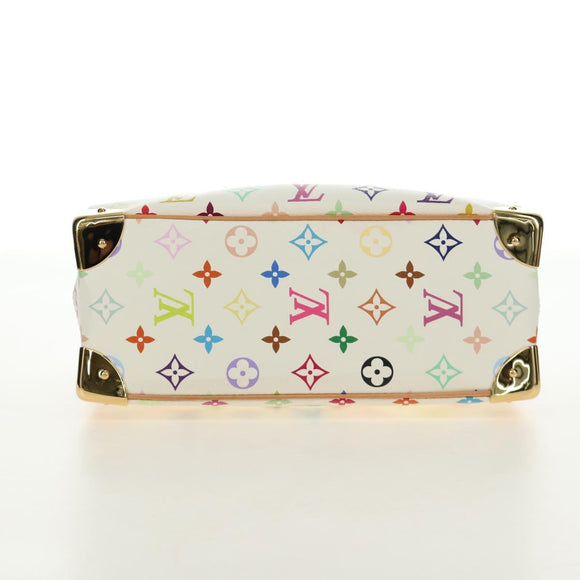 LOUIS VUITTON Monogram Multicolor Trouville Hand Bag White M92663 Auth BA13774V