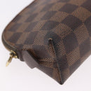 LOUIS VUITTON Damier Ebene Pochette Cosmetic PM Pouch N47516 LV Auth BA13777-15