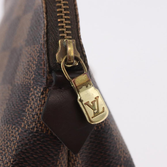 LOUIS VUITTON Damier Ebene Pochette Cosmetic PM Pouch N47516 LV Auth BA13777