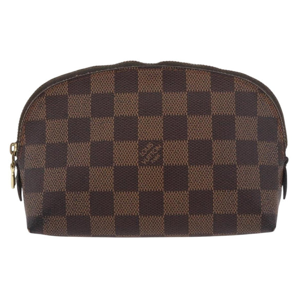 LOUIS VUITTON Damier Ebene Pochette Cosmetic PM Pouch N47516 LV Auth BA13777