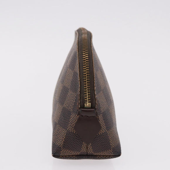 LOUIS VUITTON Damier Ebene Pochette Cosmetic PM Pouch N47516 LV Auth BA13777