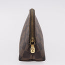 LOUIS VUITTON Damier Ebene Pochette Cosmetic PM Pouch N47516 LV Auth BA13777-4