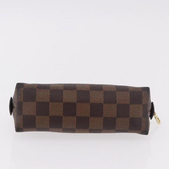LOUIS VUITTON Damier Ebene Pochette Cosmetic PM Pouch N47516 LV Auth BA13777