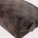 LOUIS VUITTON Damier Ebene Pochette Cosmetic PM Pouch N47516 LV Auth BA13777-14