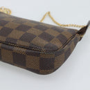 LOUIS VUITTON Damier Ebene Mini Pochette Accessoires Pouch N58009 Auth BA13778A-9