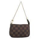 LOUIS VUITTON Damier Ebene Mini Pochette Accessoires Pouch N58009 Auth BA13778A-1