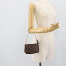 LOUIS VUITTON Damier Ebene Mini Pochette Accessoires Pouch N58009 Auth BA13778A-21