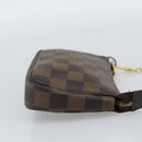 LOUIS VUITTON Damier Ebene Mini Pochette Accessoires Pouch N58009 Auth BA13778A-4