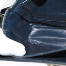 CELINE C Sulky Shoulder Bag Canvas Navy Gold Auth BA1378-22