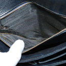 CELINE C Sulky Shoulder Bag Canvas Navy Gold Auth BA1378-11