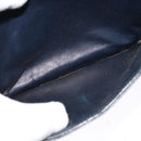 CELINE C Sulky Shoulder Bag Canvas Navy Gold Auth BA1378-24