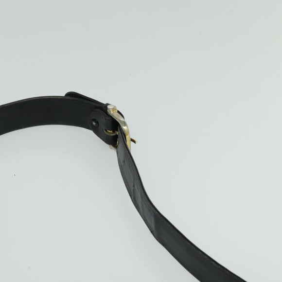 CELINE C Sulky Shoulder Bag Canvas Navy Gold Auth BA1378