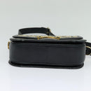 CELINE C Sulky Shoulder Bag Canvas Navy Gold Auth BA1378-5
