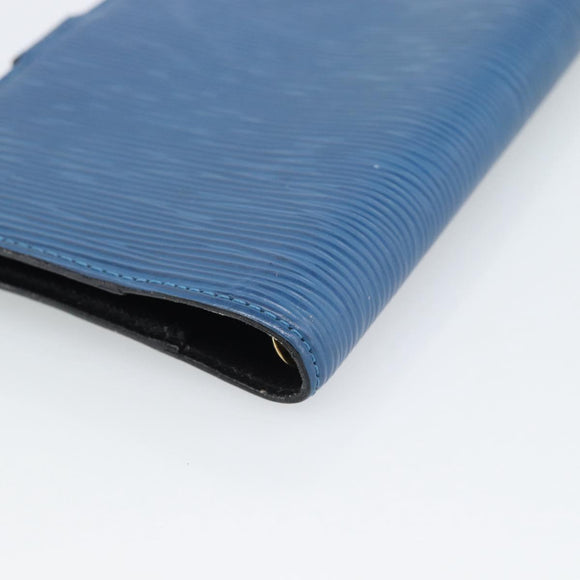 LOUIS VUITTON Epi Agenda PM Day Planner Cover Blue R20055 LV Auth BA13780