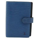 LOUIS VUITTON Epi Agenda PM Day Planner Cover Blue R20055 LV Auth BA13780-13