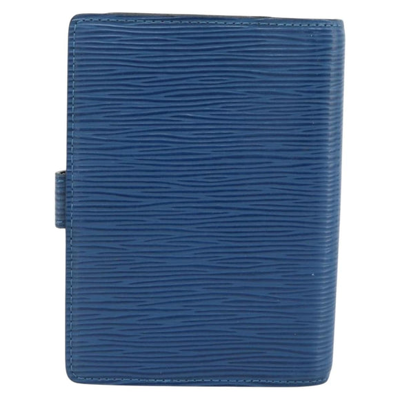 LOUIS VUITTON Epi Agenda PM Day Planner Cover Blue R20055 LV Auth BA13780