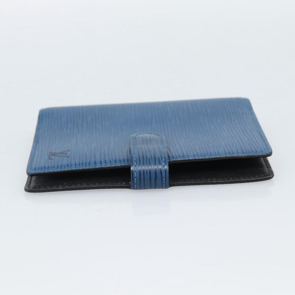 LOUIS VUITTON Epi Agenda PM Day Planner Cover Blue R20055 LV Auth BA13780