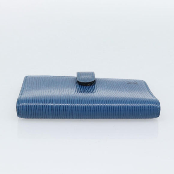 LOUIS VUITTON Epi Agenda PM Day Planner Cover Blue R20055 LV Auth BA13780