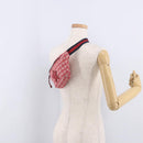 GUCCI Children's Sherry Line Waist bag Canvas Navy Red 502095 Auth BA13781V-22