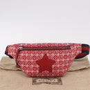 GUCCI Children's Sherry Line Waist bag Canvas Navy Red 502095 Auth BA13781V-12
