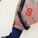 GUCCI GG Supreme Jetsons Collaboration Bag PVC Pink Silver 502095 Auth BA13782V-18