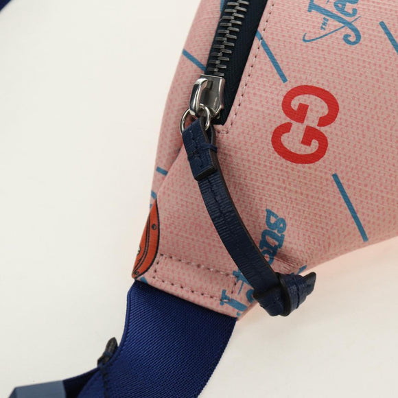 GUCCI GG Supreme Jetsons Collaboration Bag PVC Pink Silver 502095 Auth BA13782V