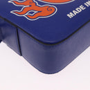 GUCCI NY Dragons Shoulder Bag Leather Blue Orange 773190 Auth BA13783M-16