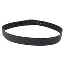 GUCCI GG Supreme Interlocking G Belt PVC 53.1"" Black 703147 Auth BA13786V-3