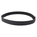 GUCCI GG Supreme Interlocking G Belt PVC 53.1"" Black 703147 Auth BA13786V-5