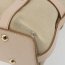 Salvatore Ferragamo Hand Bag Suede 2way Beige Gold Auth BA13787A-17