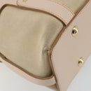 Salvatore Ferragamo Hand Bag Suede 2way Beige Gold Auth BA13787A-18