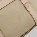 Salvatore Ferragamo Hand Bag Suede 2way Beige Gold Auth BA13787A-10