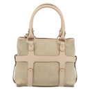 Salvatore Ferragamo Hand Bag Suede 2way Beige Gold Auth BA13787A-2