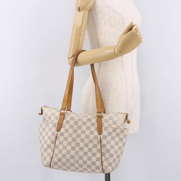 LOUIS VUITTON Damier Azur Totally PM Tote Bag N41280 LV Auth BA13788