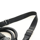 Miu Miu Hand Bag Leather 2way Black Silver Auth BA13790V-10