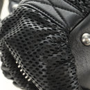 Miu Miu Hand Bag Leather 2way Black Silver Auth BA13790V-12