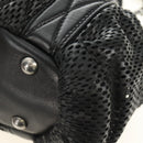 Miu Miu Hand Bag Leather 2way Black Silver Auth BA13790V-13